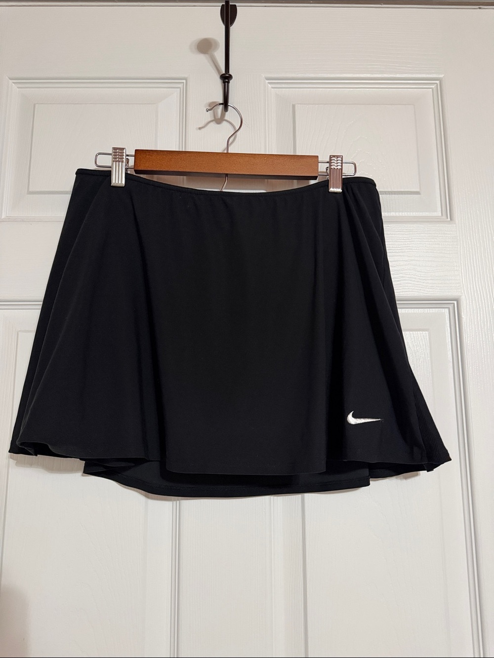 Nike Black Women's Athletic Skort with White Swoosh